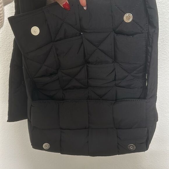 Black Woven Shoulder Bag - Picture 4 of 7